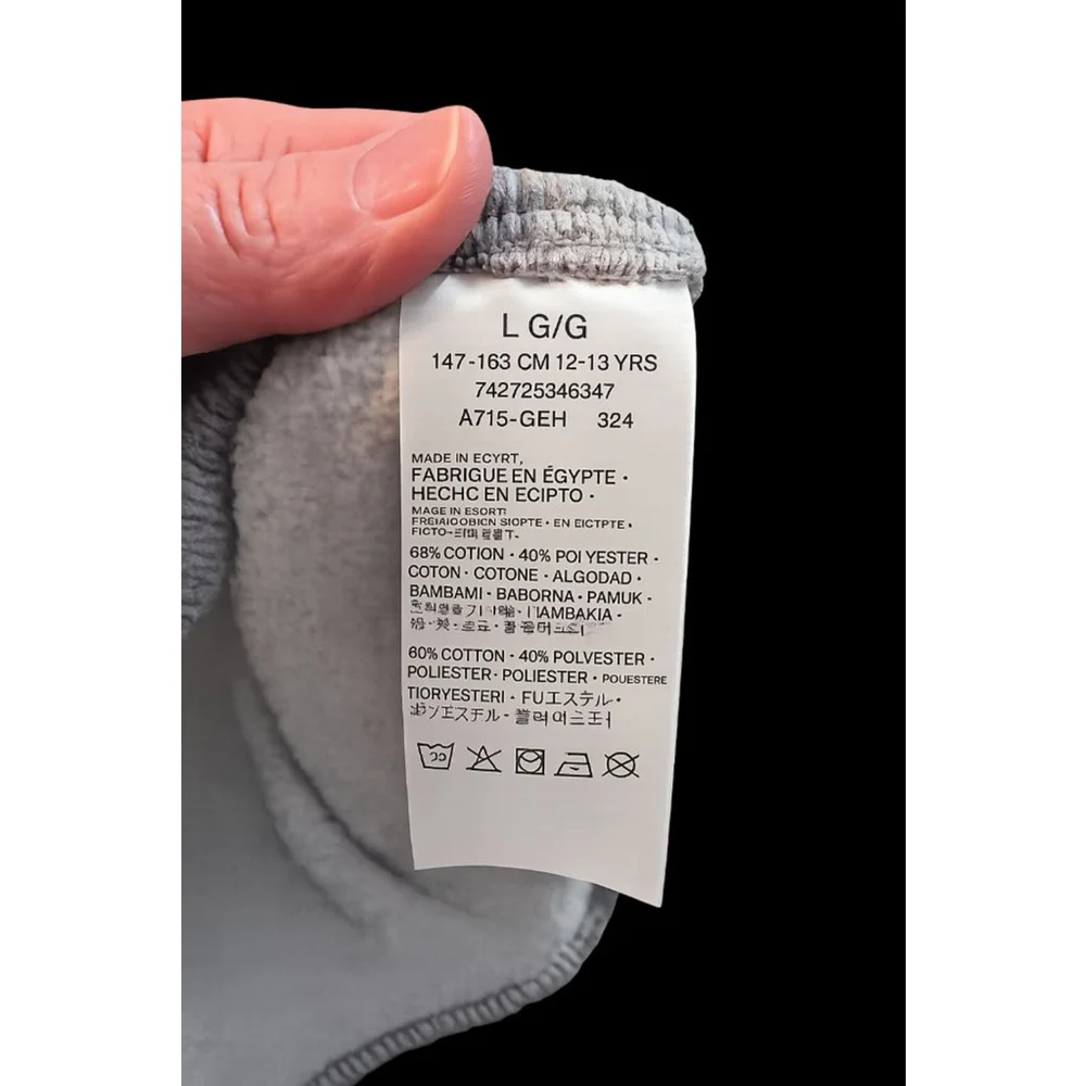 Nike Air Jordan Youth L 12-13 Gray Fleece Jogger Sweatpants Boys Jumpman - Picture 5 of 5